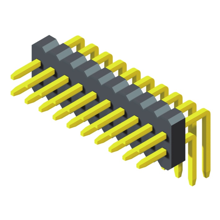 Pin Header 1.0mm 2 Row R/A Type
