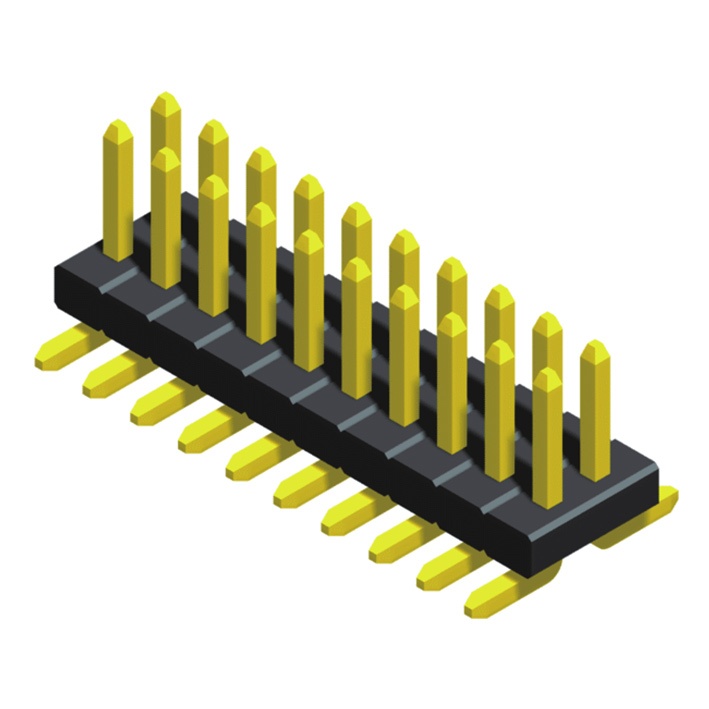 Pin Header 1.27mm SQ Pin=0.4mm 2 Row SMT Type