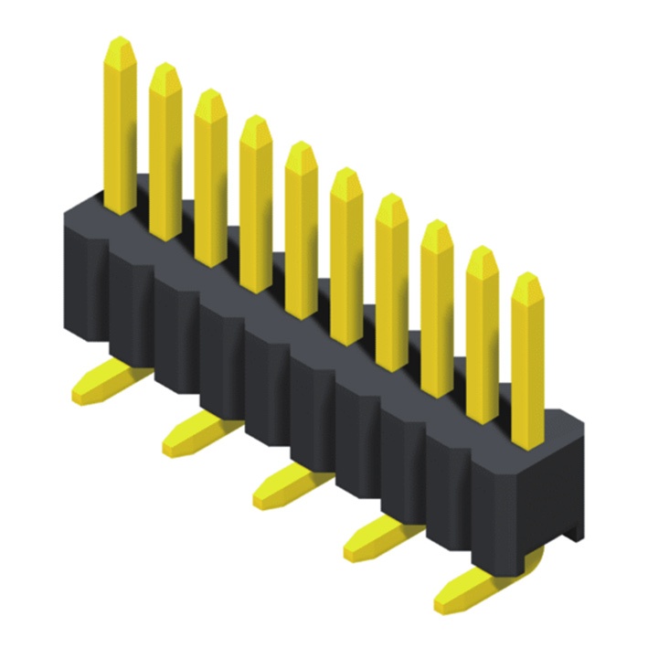 Pin Header 1.27mm SQ Pin=0.46mm 1 Row SMT Type