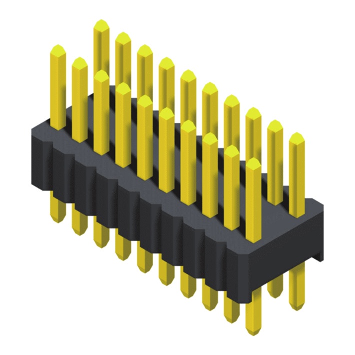 Pin Header 1.27mm SQ Pin=0.46mm 2 Row Straight Type