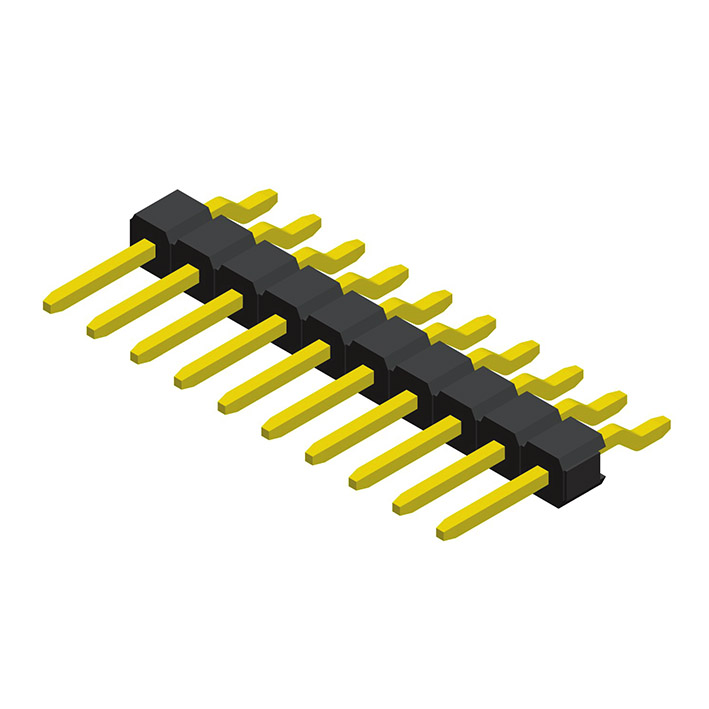 Pin Header 2.54mm 1 Row H=2.5mm SMT R/A Type