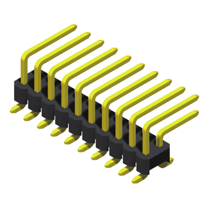 Pin Header 2.54mm 2 Row H=2.5mm Mixed Technology Pin Type