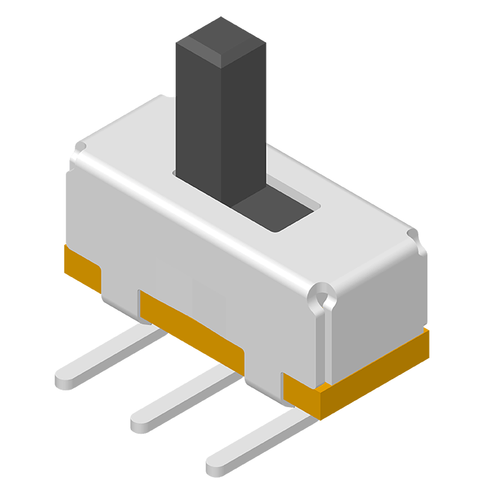 Slide Switch DIP 90° 3P H=3.7mm