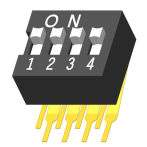 DIP Switch DIP 90° H=9.9mm 4 Port