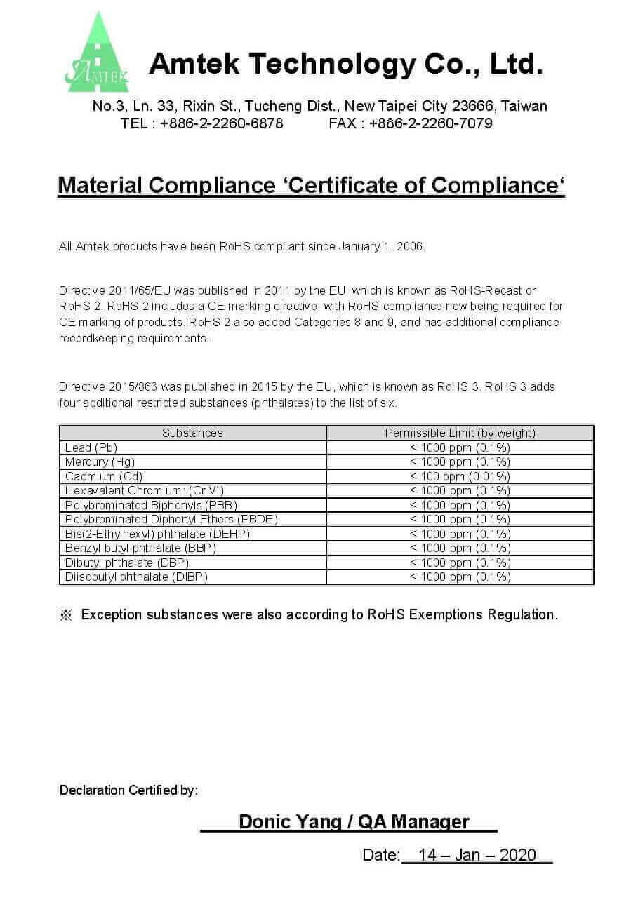 RoHS 3 Regulation EU Regular