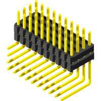 Pin Header 2.0mm 4 Row Stack Right Angle Type