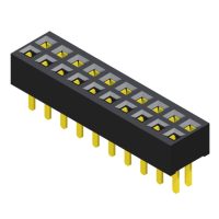 Female Header 1.27mm 2 Row H=2.1mm Straight Type